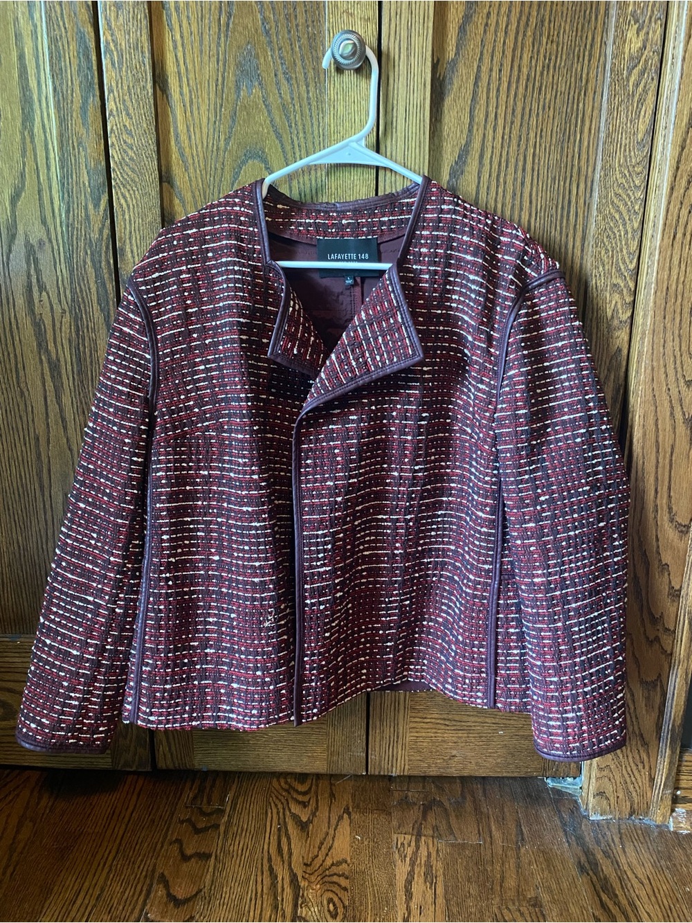 lafayette 148 New York tweed plaid jacket size L